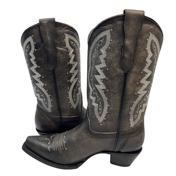 Circle G by Corral Kids Western Boot Snip Toe J8006 (Little Kid/Big Kid) Size 6 - Picture 2 of 11